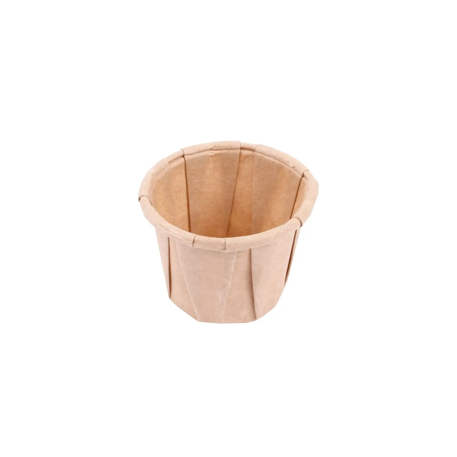 Tarrinas papel plisado 22 ml (0,7 oz) 80 g/m2 ø3,8/2,6x2,8 cm natural perg. antigrasas (250 unid.)