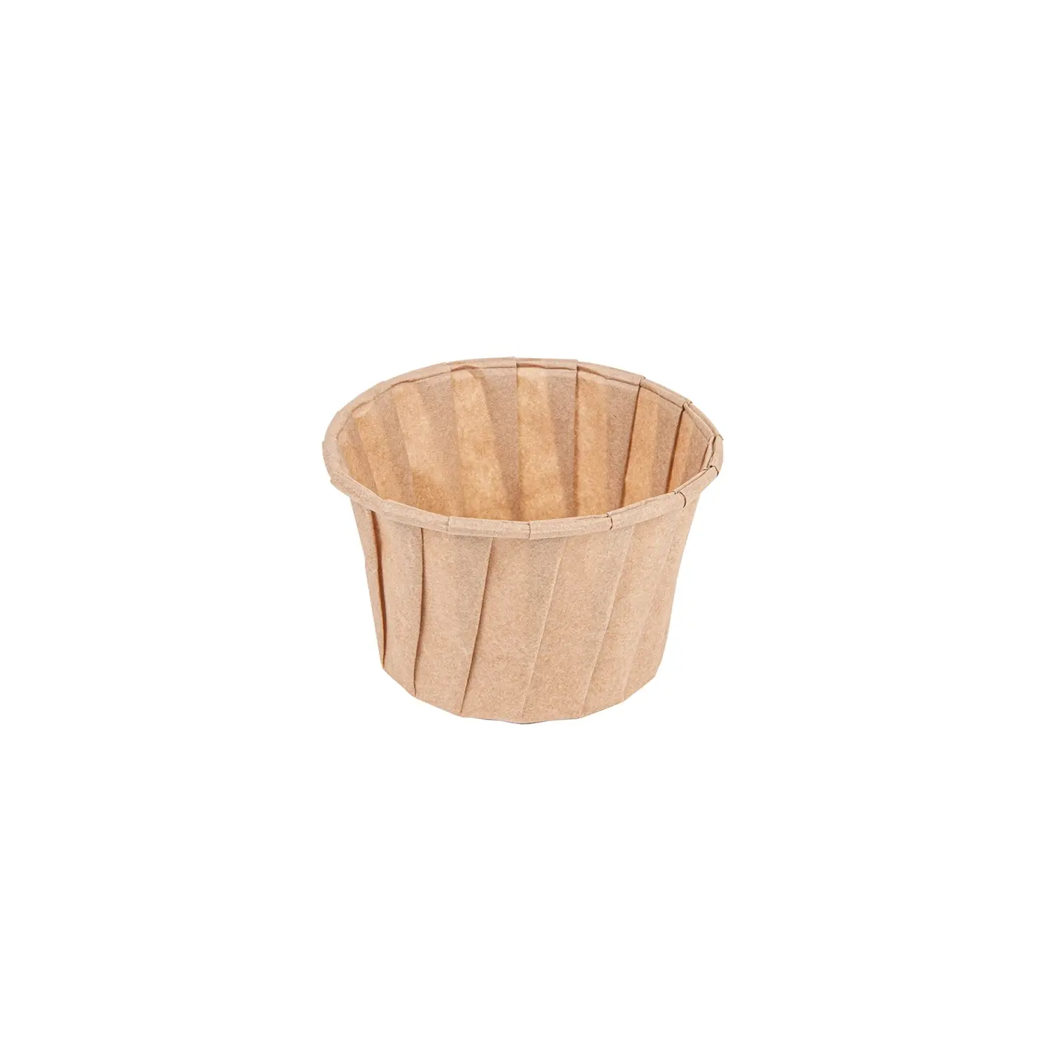 Tarrinas papel plisado 100 ml (3,2 oz) 80 g/m2 ø6,6/5x4,2 cm natural perg. antigrasas (250 unid.)