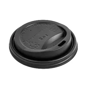 Coperchi per bicchieri 240 ml biodegradable  nero cpla (1000 unità)