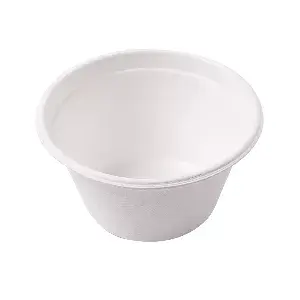 Terrine 'bionic' 360 ml ø 11,6x6,3 cm bianco bagassa (500 unità)
