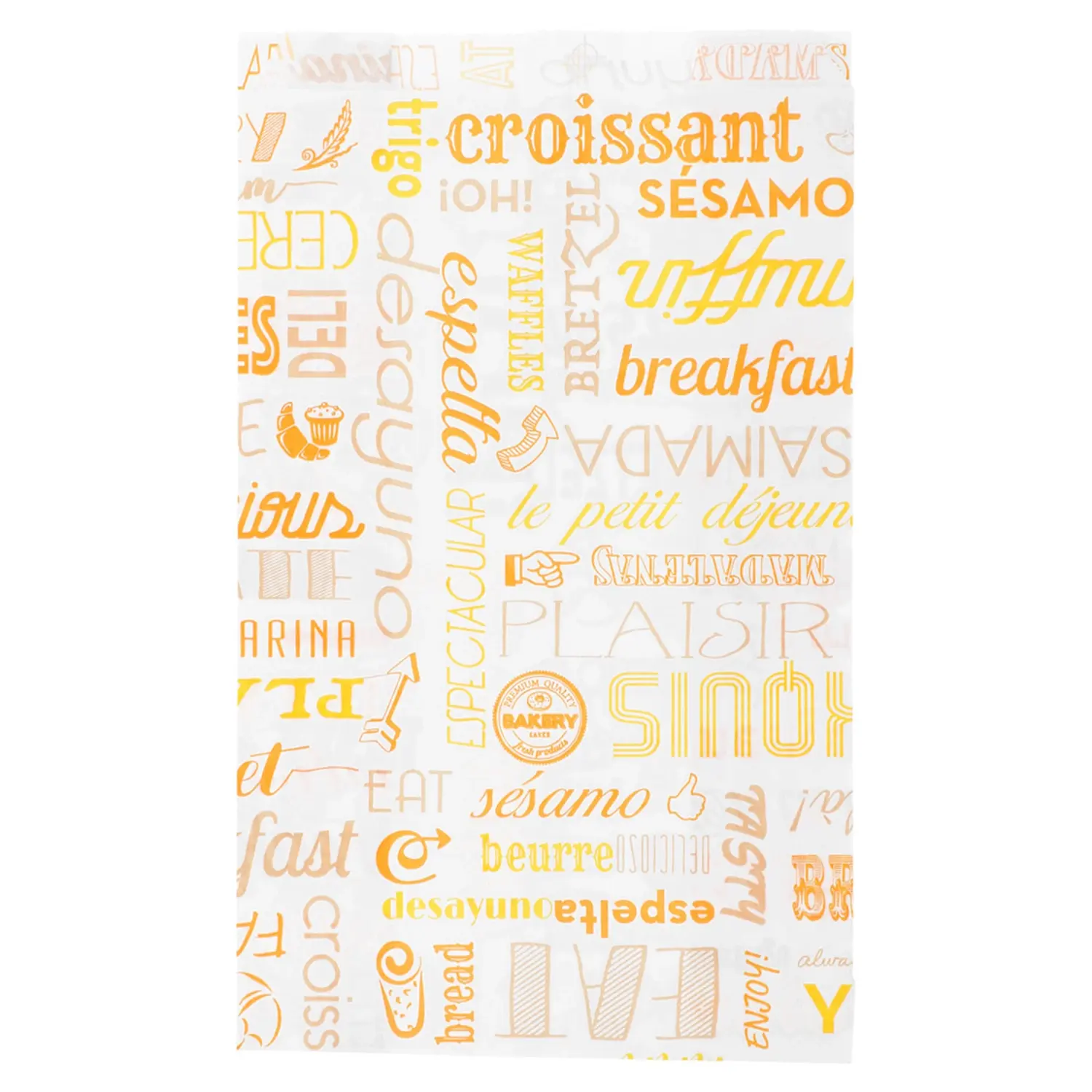 Bolsas croissants orange parole 32 g/m2 12+5x22 cm blanco celulosa (500 unid.)