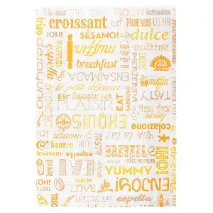 Bolsas croissants orange parole 32 g/m2 19+8x26 cm blanco celulosa (500 unid.)