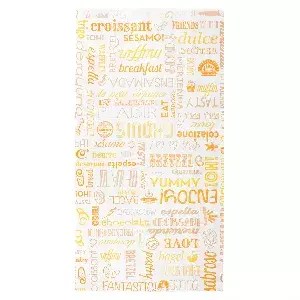 Sacos p/croissants orange parole 33 g/m2 19+8x35 cm branco celulose (250 unidade)