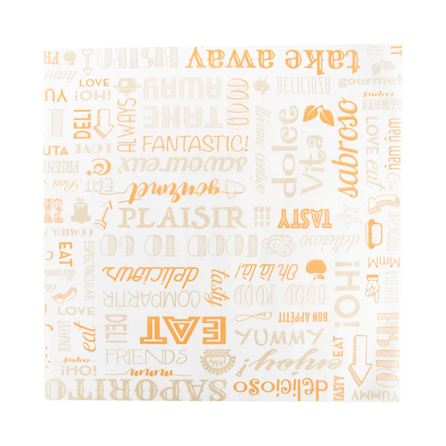 Papel anti-gordura basket orange parole 35 g/m2 31x31 cm branco perg.anti-gordura (1000 unidade)