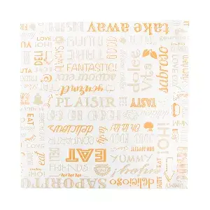 Papel anti-gordura basket orange parole 35 g/m2 31x31 cm branco perg.anti-gordura (1000 unidade)