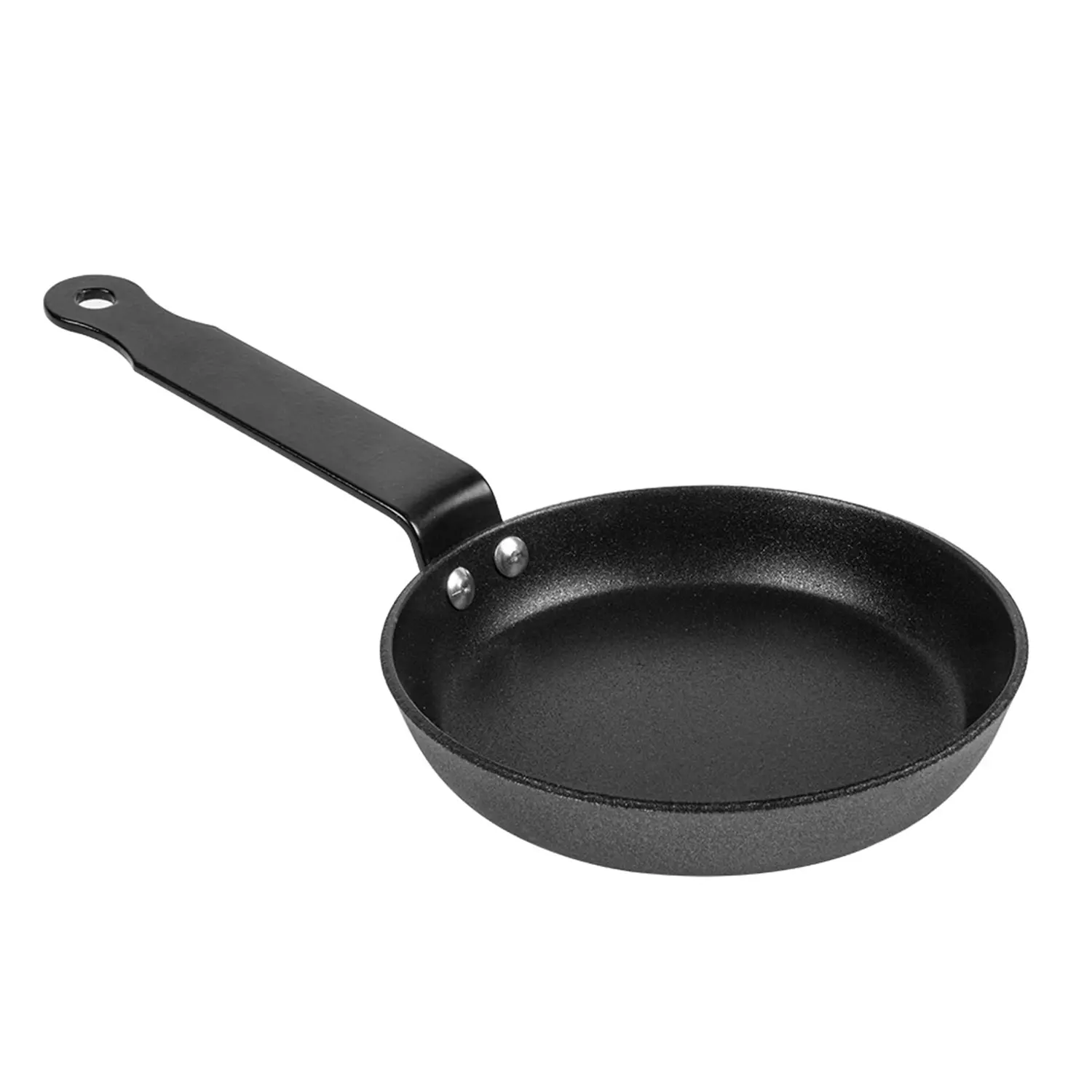Mini frigideira antiaderente   ø12x2,2 cm preto aço (6 unidade)