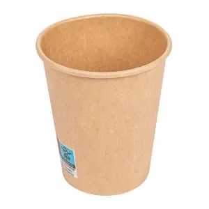 Vasos bebidas calientes 1 pared  240 ml - 8 oz 280 + 18 pe g/m2 ø8/5,6x9,2 cm marrón cartoncillo (1000 unid.)