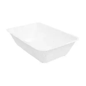 Barchette 'bionic' 800 ml 20,2x13,5x5 cm bianco bagassa (500 unità)