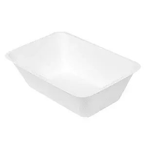 Barchette 'bionic' 1000 ml 20,2x13,5x6,2 cm bianco bagassa (500 unità)