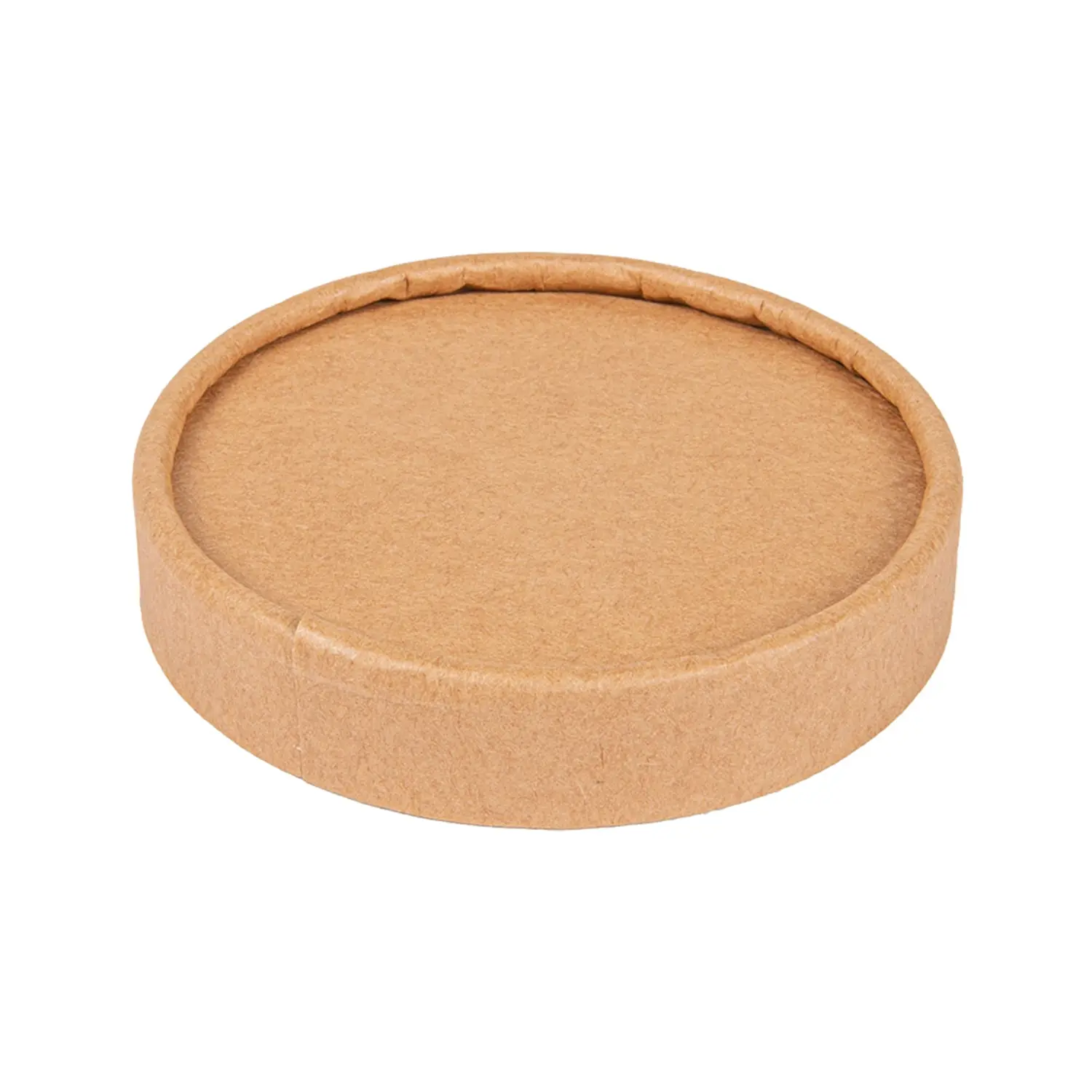 Tapas tarrinas helados 120 ml 280 + 18 pe g/m2 ø7,7 cm marrón cartoncillo (1000 unid.)