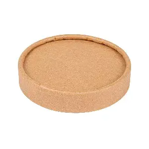 Tapas tarrinas helados 120 ml 280 + 18 pe g/m2 ø7,7 cm marrón cartoncillo (1000 unid.)