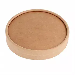 Tapas tarrinas helados 300 ml 280 + 18 pe g/m2 ø10 cm marrón cartoncillo (1000 unid.)