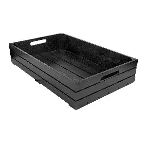 Caixa buffet gn 1/1 'bamboo'  53x32,5x10 cm preto bambú (1 unidade)