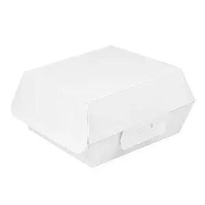 Scatole hamburger 'thepack'  13x12,5x6,2 cm (s) bianco cartone nano-micro (450 unità)