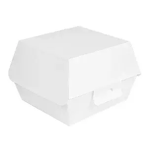 Scatole hamburger 'thepack'  13x12,5x9 cm (m) bianco cartone nano-micro (500 unità)