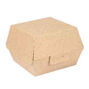 Scatole hamburger 'thepack'  220 g/m2 14,4x13,6x9,2 cm (l+) naturale cartone nano-micro (500 unità)