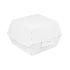 Scatole hamburger 'thepack'  230 g/m2 14,4x13,6x9,2 cm (l+) bianco cartone nano-micro (500 unità)