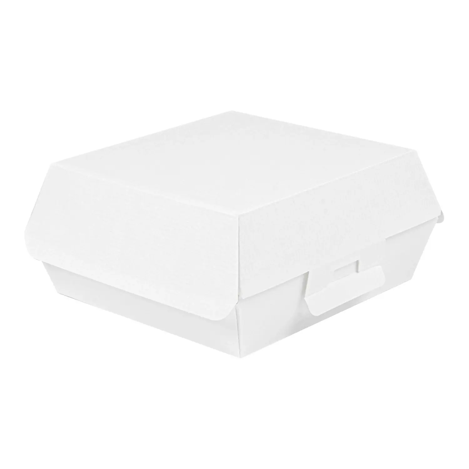 Scatole hamburger 'thepack'  17,6x16,8x7,8 cm (xl wider) bianco cartone nano-micro (300 unità)