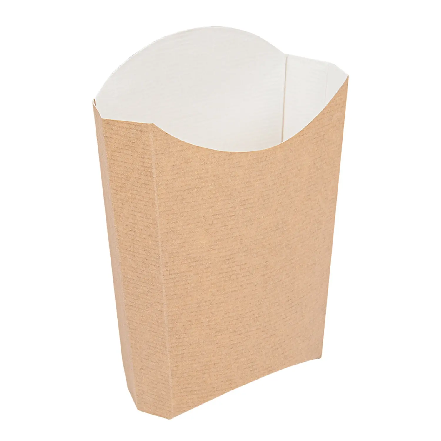 Cajetillas fritas jumbo 'thepack' 165 g 13,5x8,5x16 cm natural cartón nano-micro (1200 unid.)