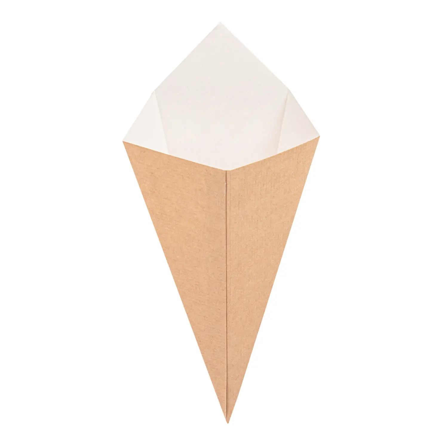 Coni per fritti 'thepack' 100 g 12,8x21,7 cm naturale cartone nano-micro (1600 unità)