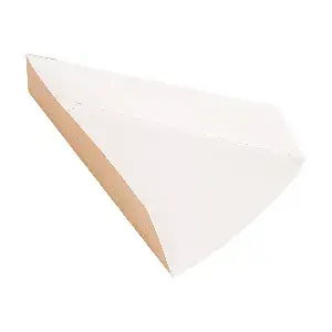 Vaschette triangolare pizza 'thepack'  21x16,5x3,5 cm naturale cartone nano-micro (1200 unità)