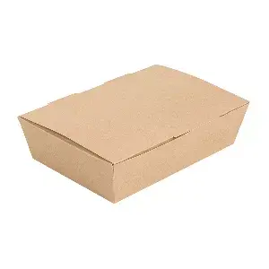 Scatole "lunch box" copperchio 'thepack' 1000 ml (32 oz) 20,5x14,6x5 cm naturale cartone nano-micro (360 unità)