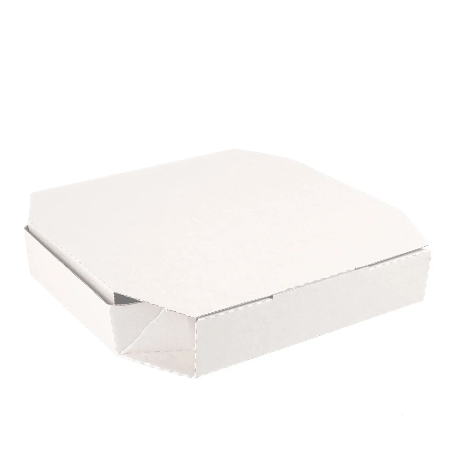 Scatola ottagonale   26x26x3,8 cm bianco cartone a microcanali (100 unità)