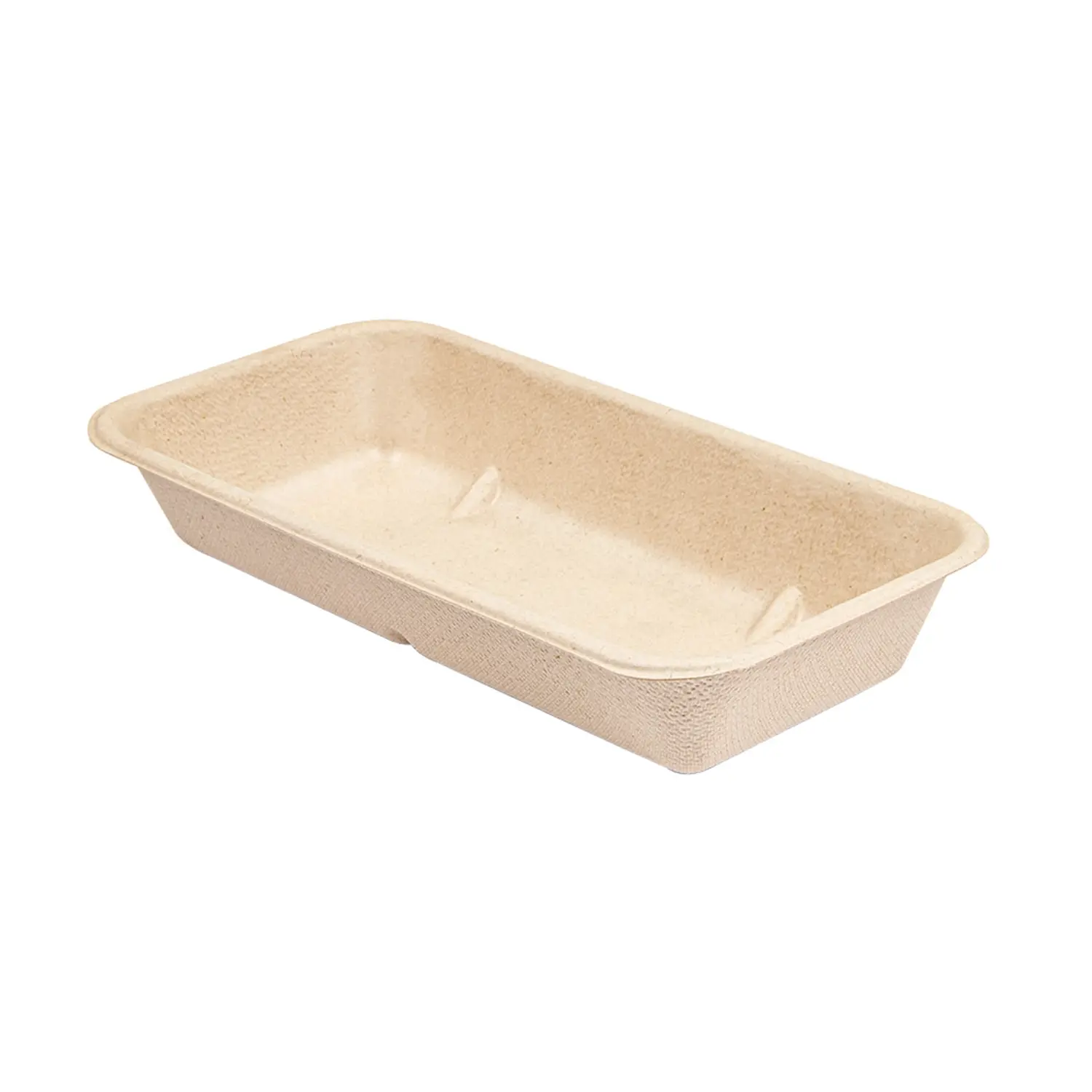 Bandejas 'bionic' 500 ml 20,9x10,7x3,5 cm natural bagaço (400 unidade)