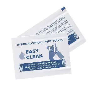 Salviettina idroalcolica easy clean  6x8 cm bianco cellulosa (1500 unità)