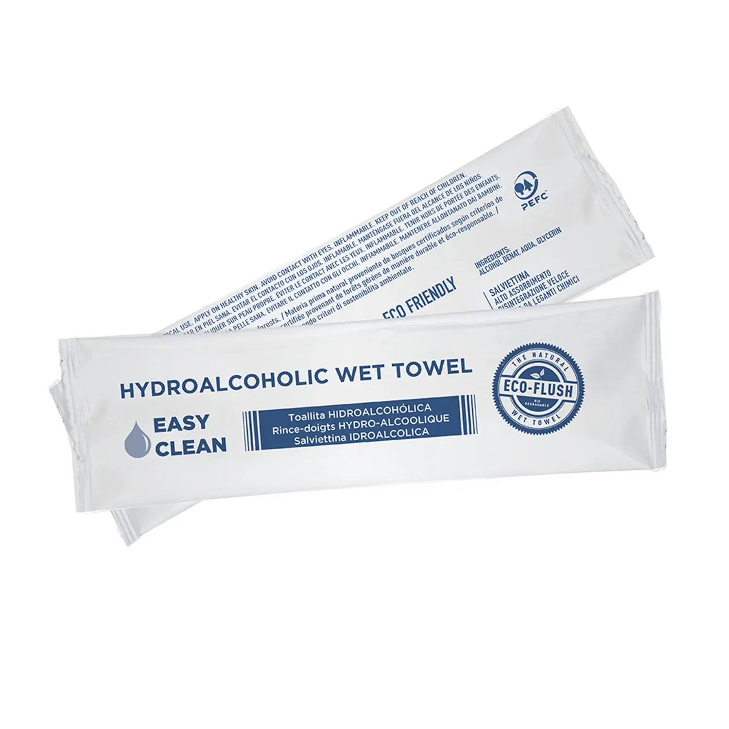 Salviettina idroalcolica "roll-it" easy clean 50 g/m2 14,5x4 cm bianco cellulosa (600 unità)