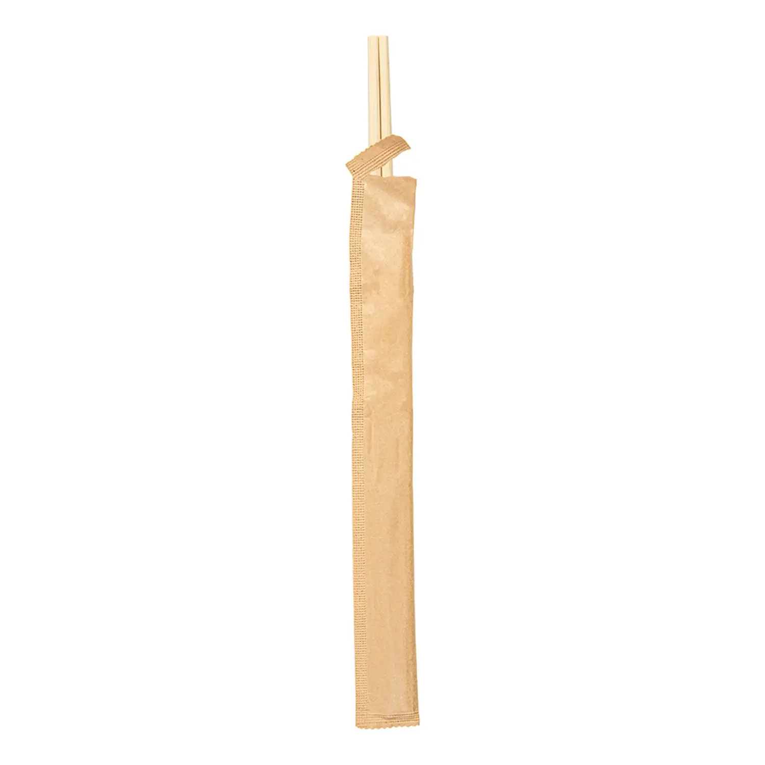 Pauzinhos chineses embalados kraft 'bamboo'  20 cm natural bambú (100 unidade)