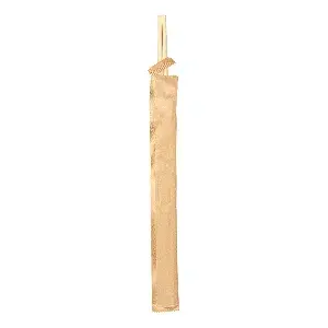 Pauzinhos chineses embalados kraft 'bamboo'  20 cm natural bambú (100 unidade)