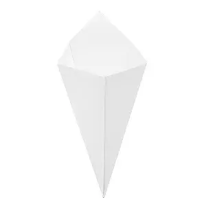 Coni per fritti 'thepack' 100 g 12,8x21,7 cm bianco cartone nano-micro (1600 unità)