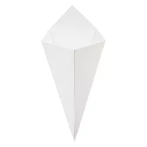 Cones batatas fritas 'thepack' 250 g 15,7x26,8 cm branco cartão nano-micro (1200 unidade)