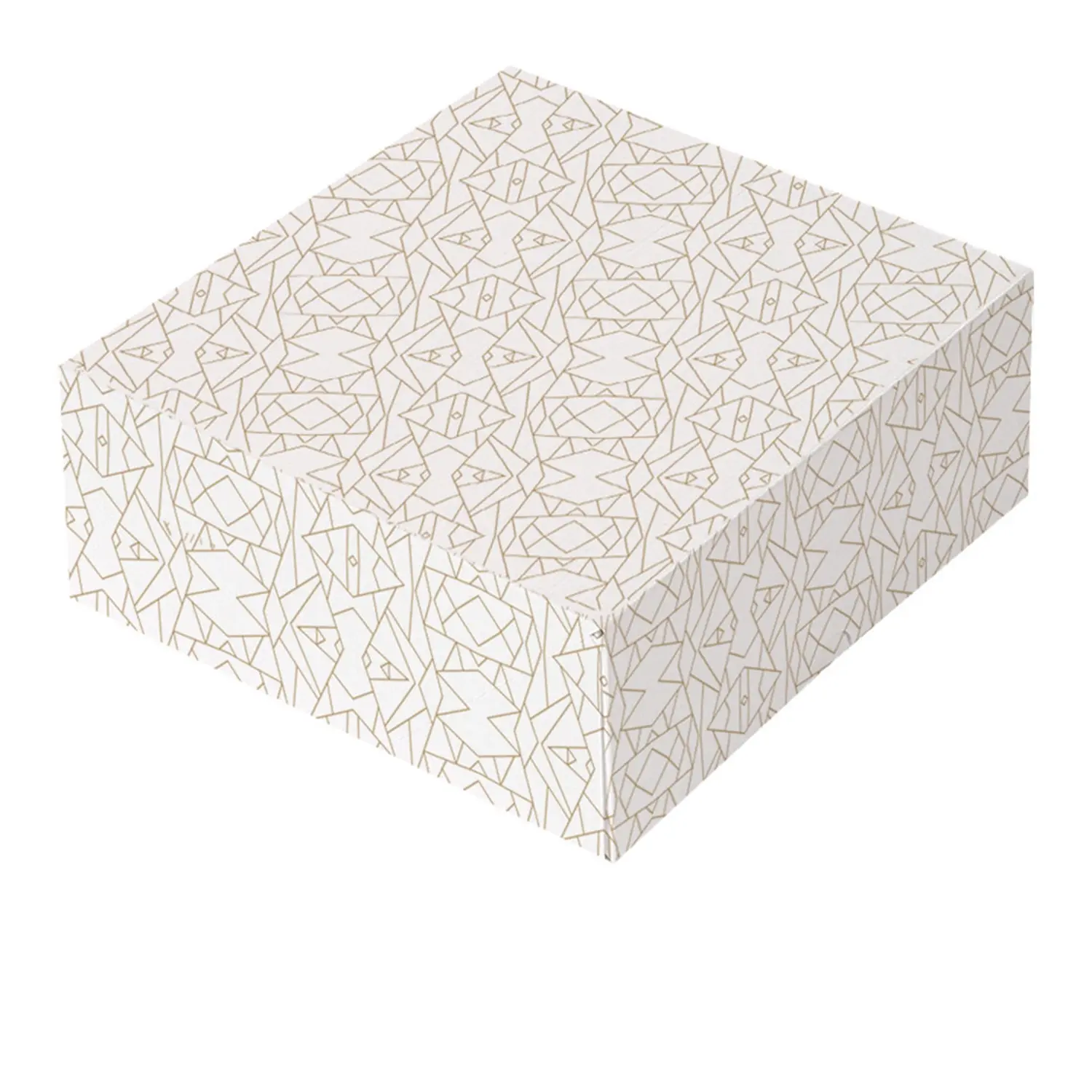 Caixa para pastelaria sem janela 'thepack' deco  18x18x7,5 cm branco cartão nano-micro (50 unidade)