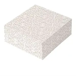 Cajas pastelería sin ventana 'thepack' deco  18x18x7,5 cm blanco cartón nano-micro (50 unid.)