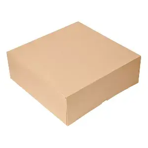 Cajas pastelería sin ventana 'thepack'  28x28x10 cm natural cartón nano-micro (100 unid.)
