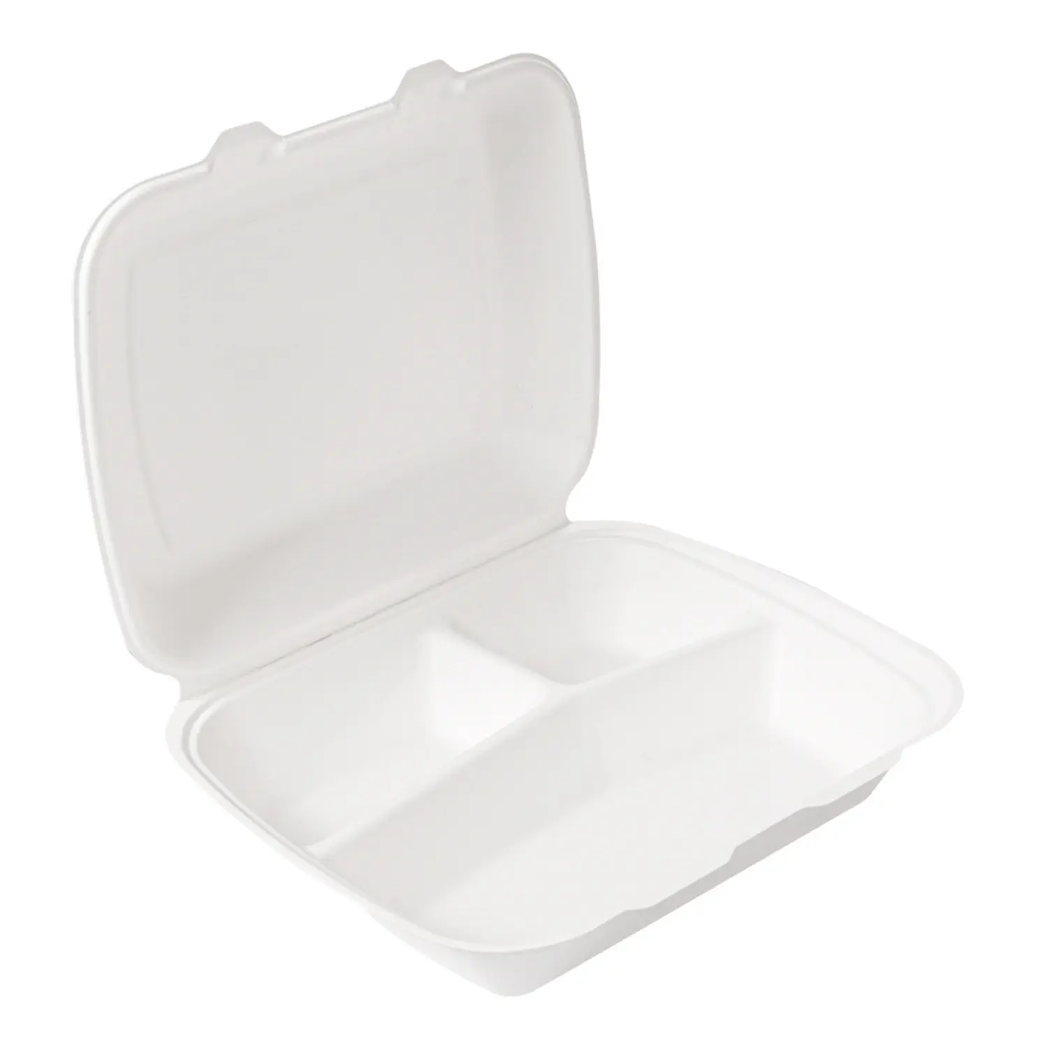 Contenitori 3 scomparti 'bionic' 950 ml 23x18x7,3 cm bianco bagassa (200 unità)