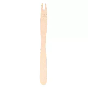 Forchetta da frutta 'wood'  14 cm naturale legno (100 unità)