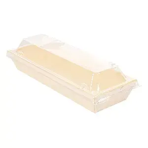 Combo barchette + copperchio pet 'wood'  19x7x3,5 cm naturale legno (200 unità)