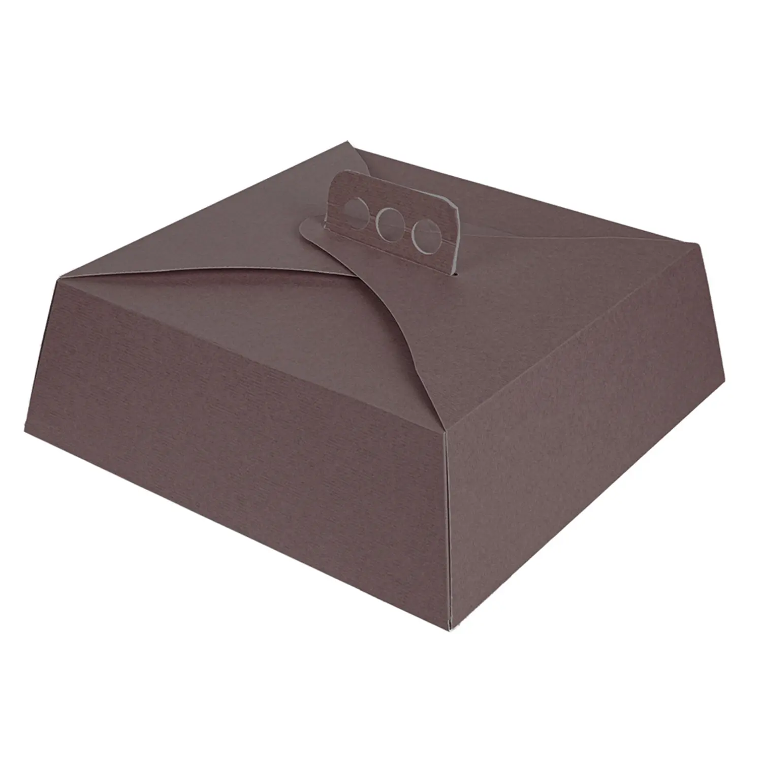 Scatole per torte 'thepack'  30x30x10 cm cioccolato cartone nano-micro (100 unità)