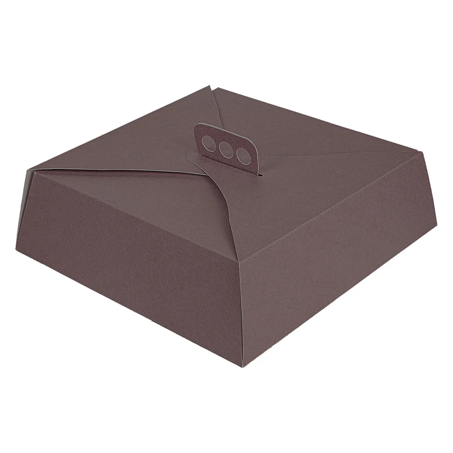 Scatole per torte 'thepack'  34x34x10 cm cioccolato cartone nano-micro (100 unità)