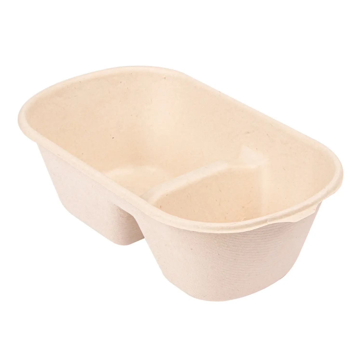 Lunch boxes 2 scomparti 'bionic' 1000 ml 22x12,9x6,85 cm naturale bagassa (500 unità)