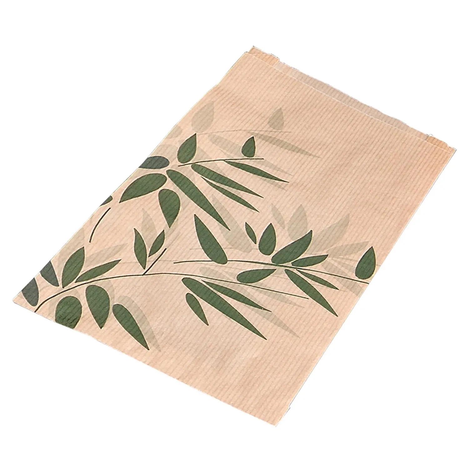 Sacchetti croissant 'feel green'  32 g/m2 14+7x22 cm naturale kraft (500 unità)