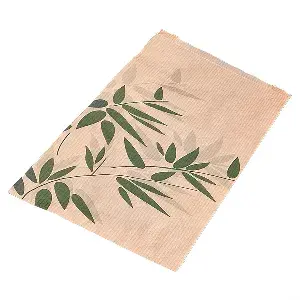 Sacchetti croissant 'feel green'  32 g/m2 14+7x22 cm naturale kraft (500 unità)