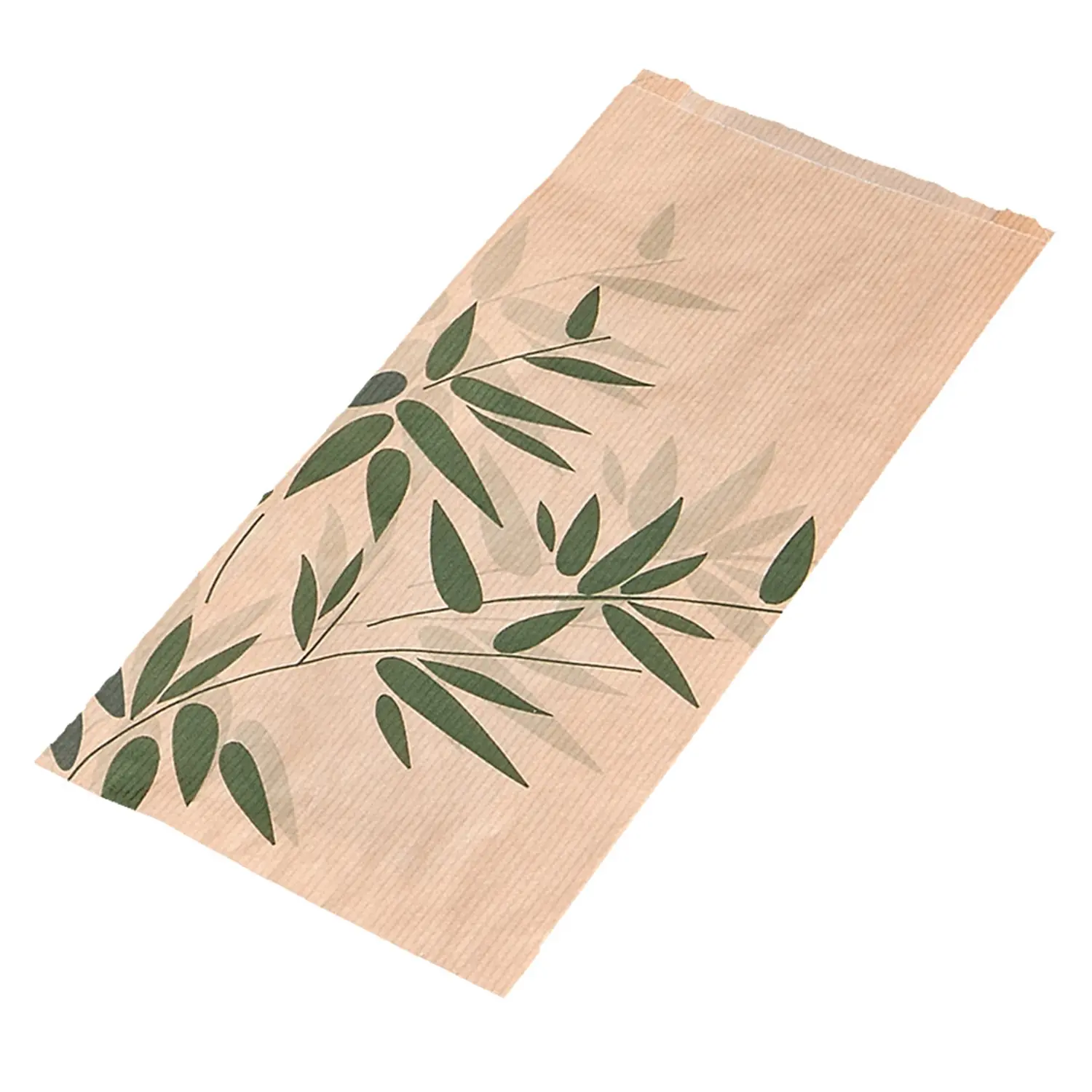 Sacchetti croissant 'feel green'  32 g/m2 14+7x26 cm naturale kraft (500 unità)
