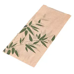 Sacchetti croissant 'feel green'  32 g/m2 14+7x26 cm naturale kraft (500 unità)