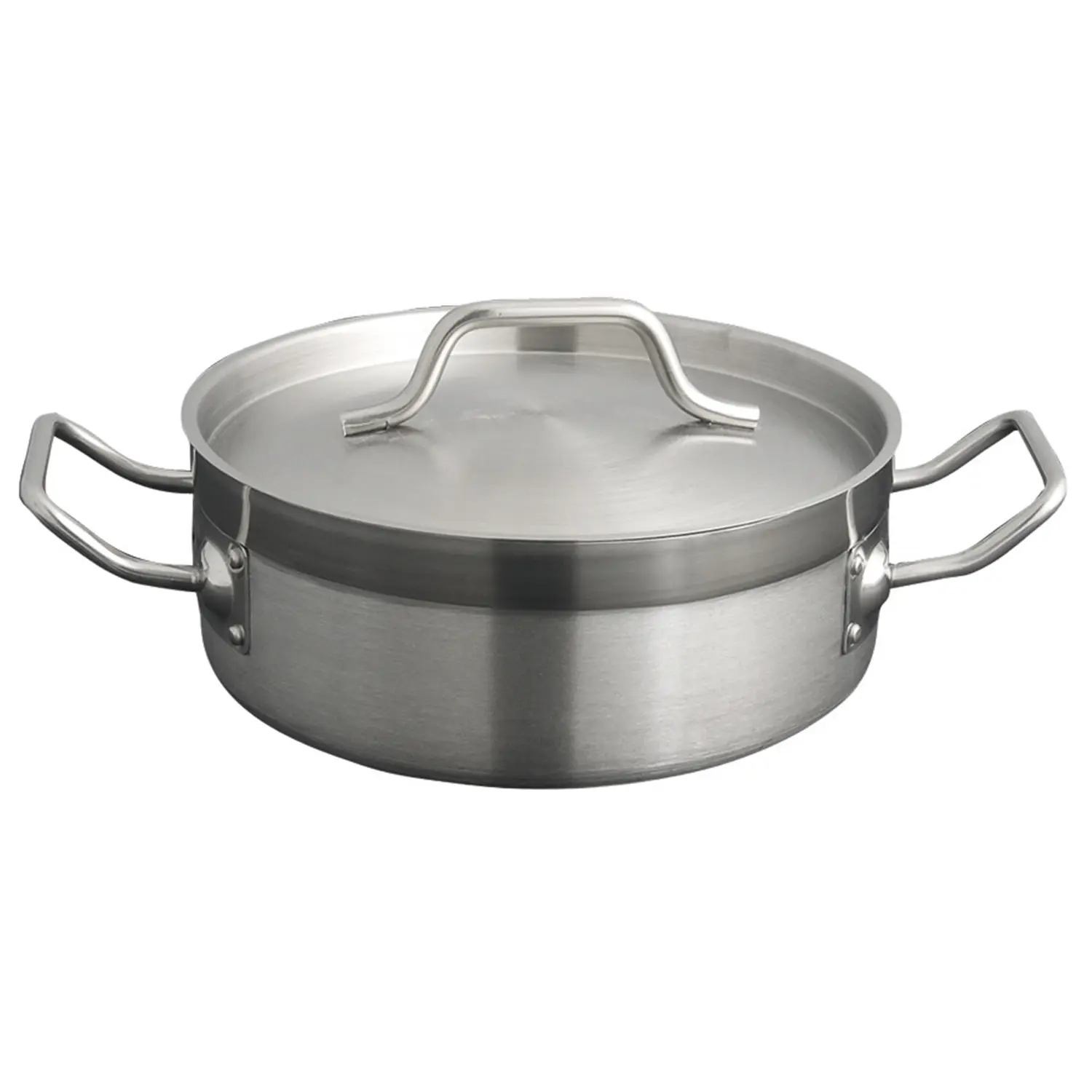 Pentola con coperchio 6 l ø 28x10 cm argento acciaio inox (1 unità)