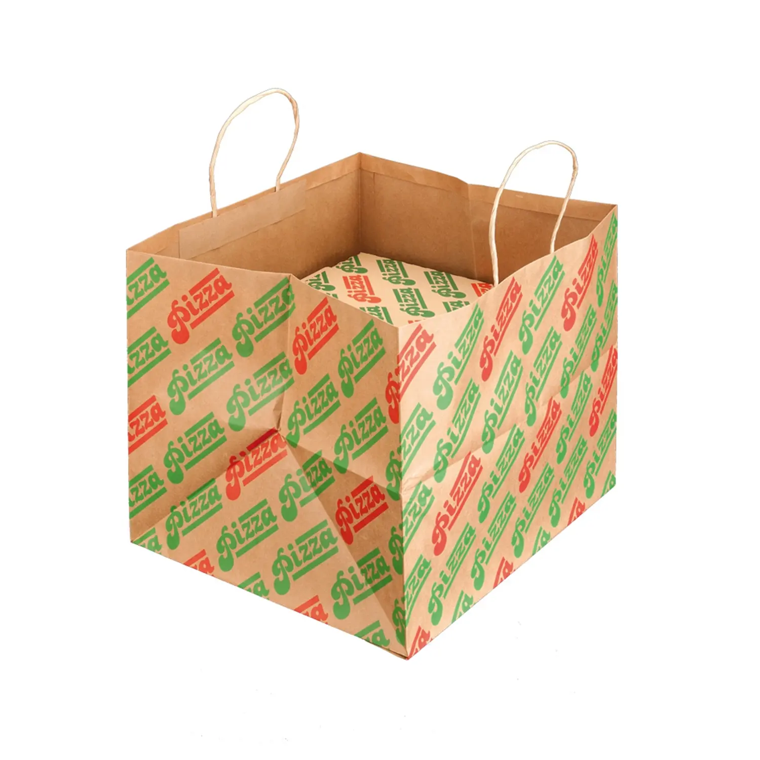 Sacchetti sos per scatole pizza pizza  37+33x32 cm naturale kraft (100 unità)