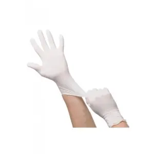 100 Gants en latex Blanc poudre